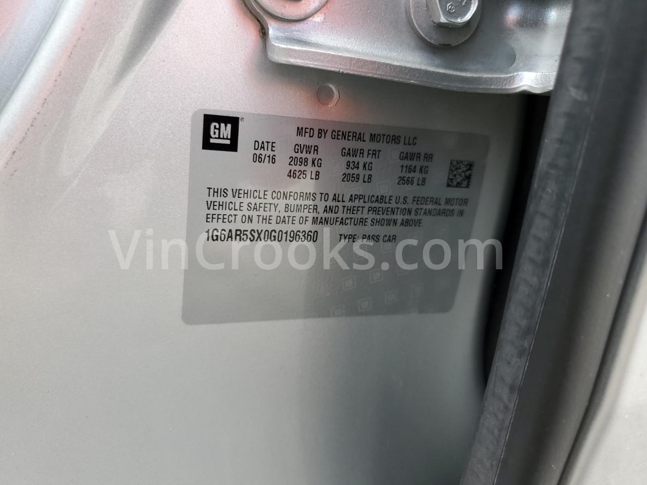 1G6AR5SX0G0196360