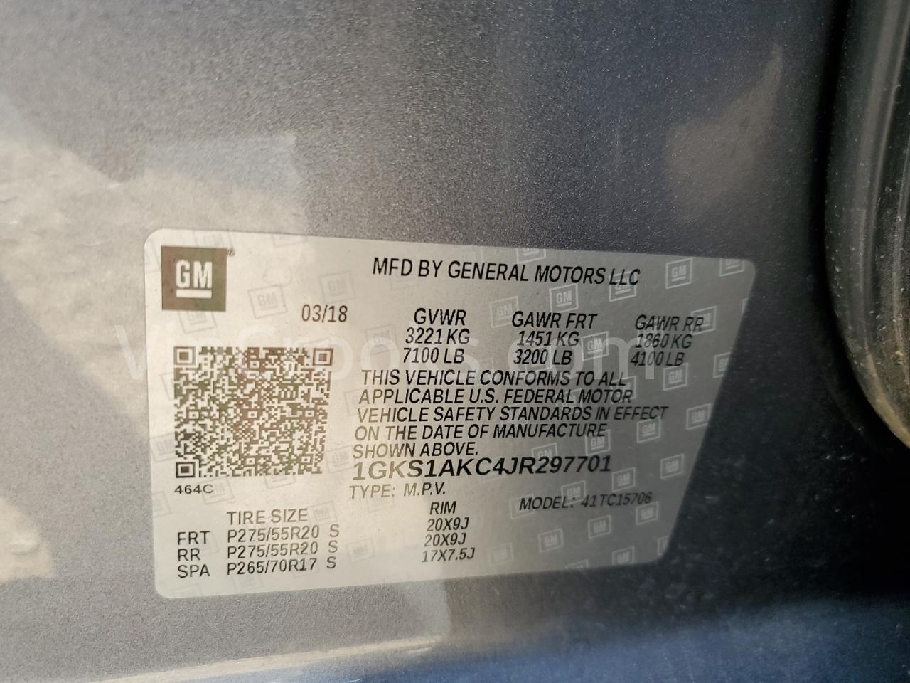 1GKS1AKC4JR297701