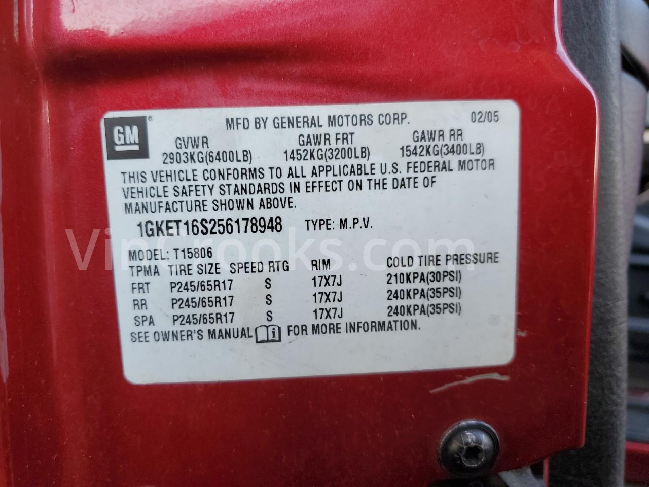 1GKET16S256178948