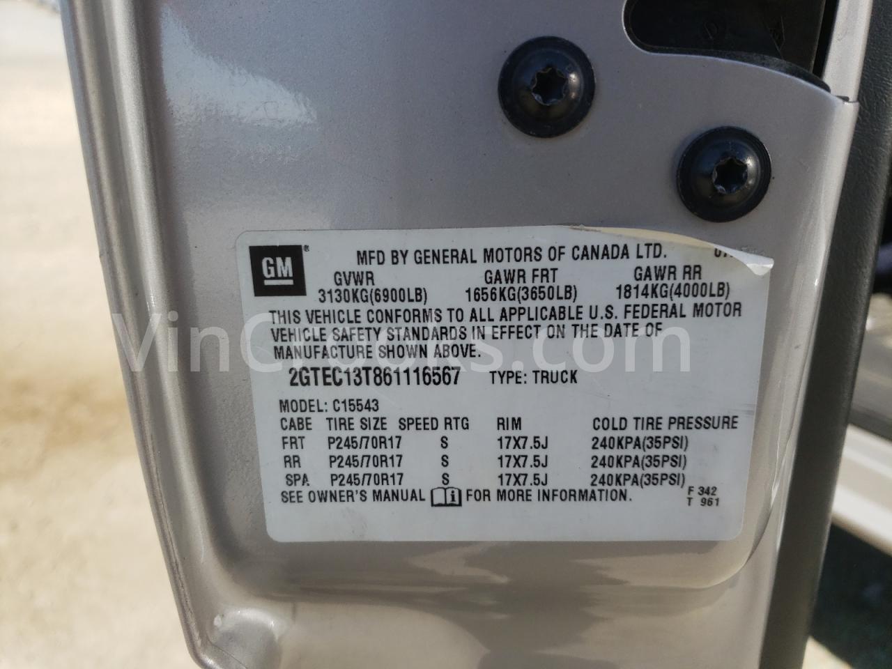 2GTEC13T861116567