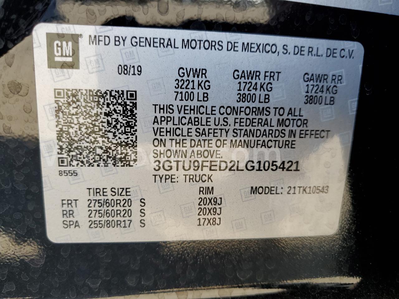 3GTU9FED2LG105421