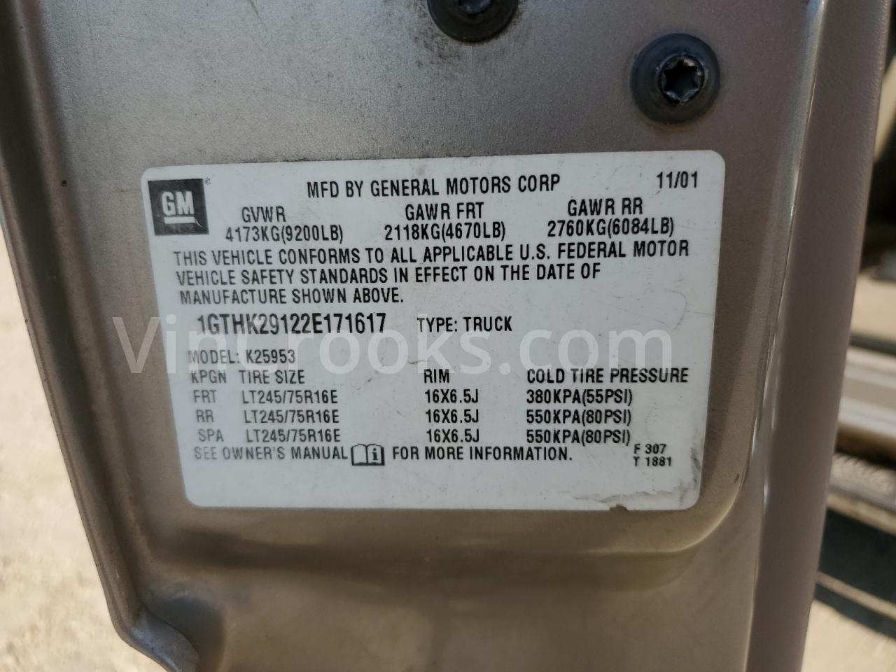 1GTHK29122E171617