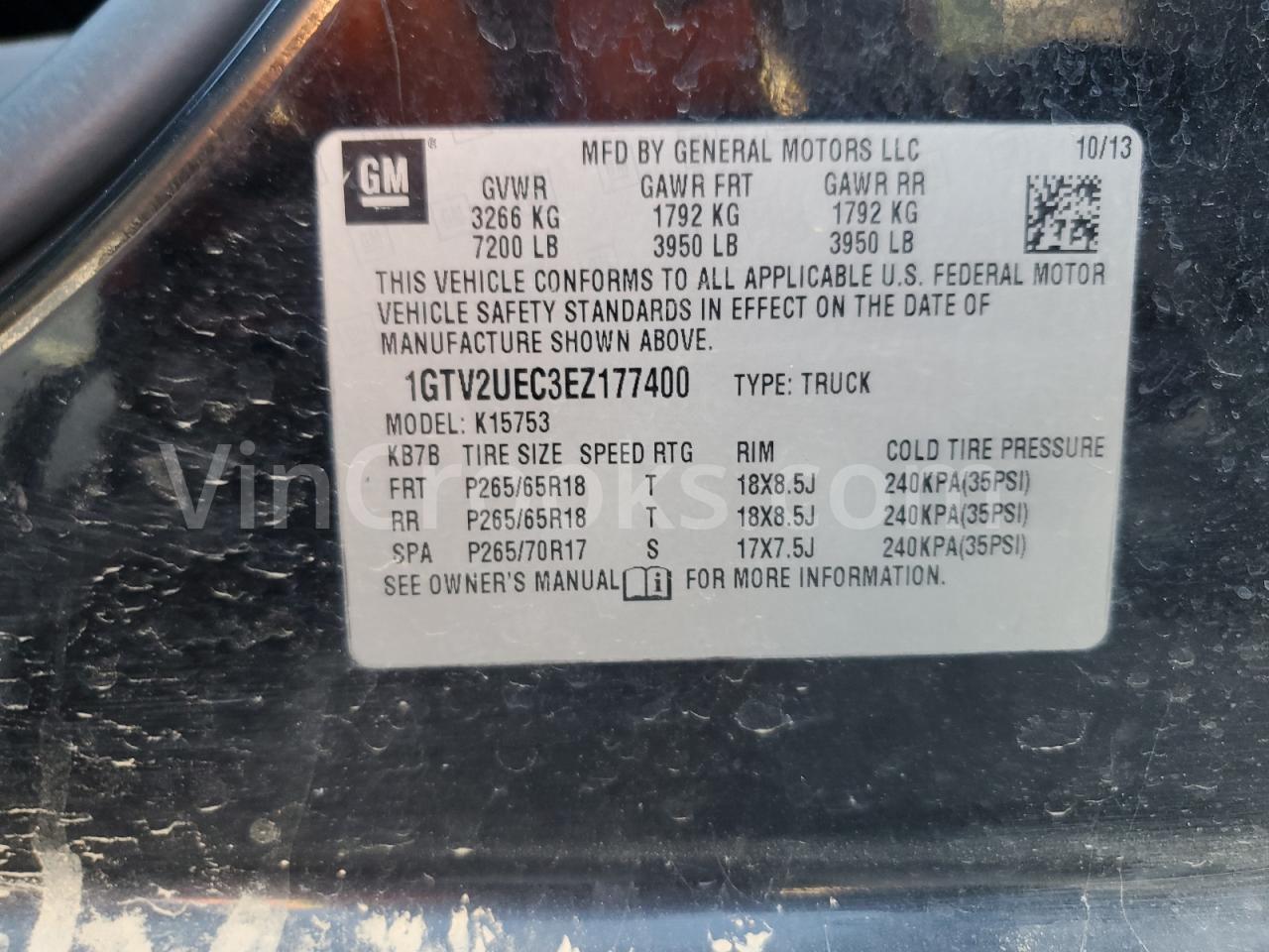 1GTV2UEC3EZ177400