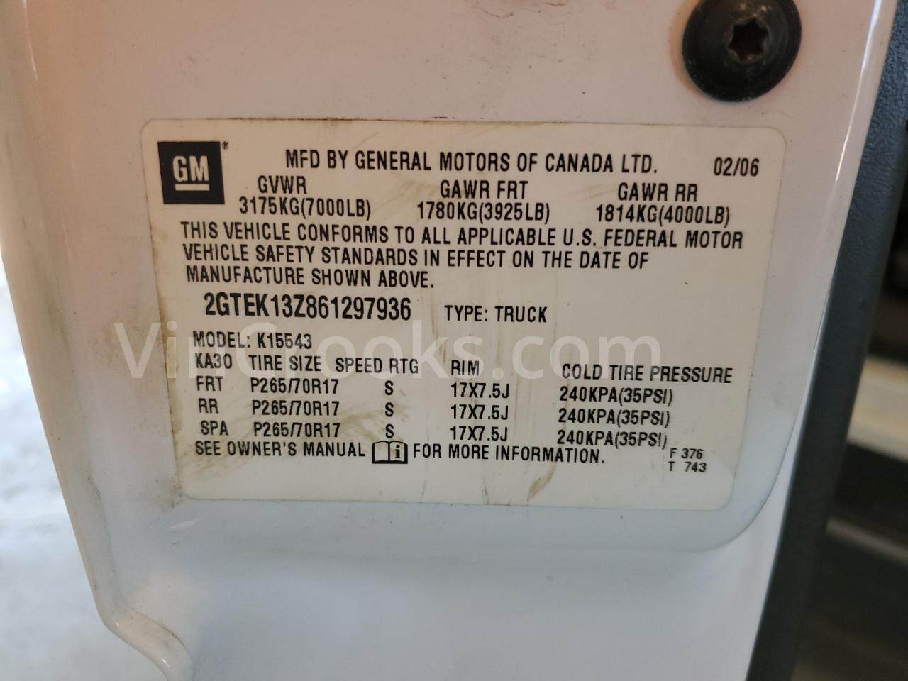 2GTEK13Z861297936