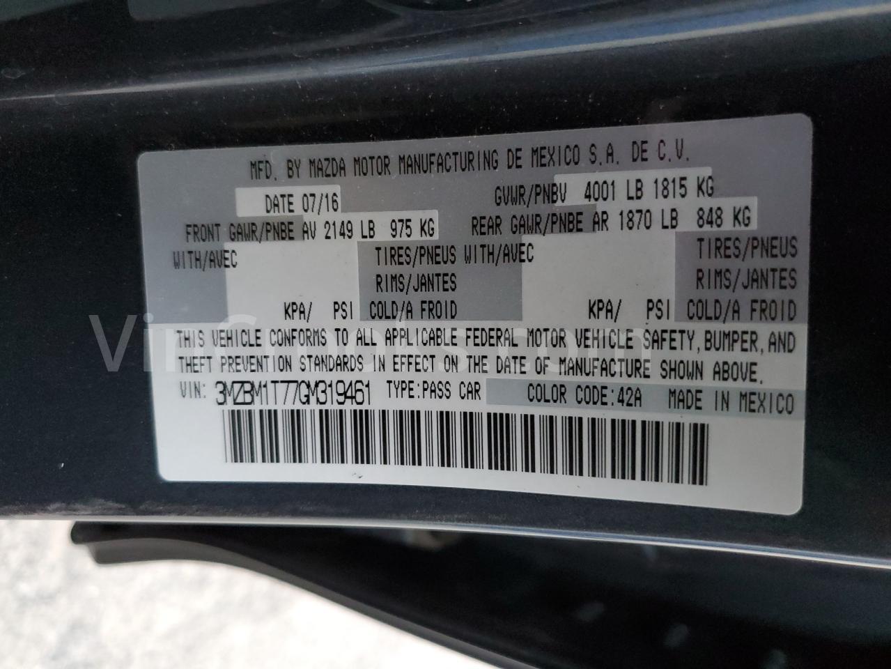 3MZBM1T77GM319461