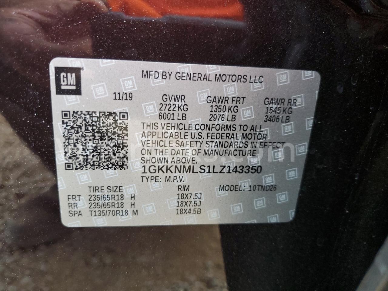 1GKKNMLS1LZ143350