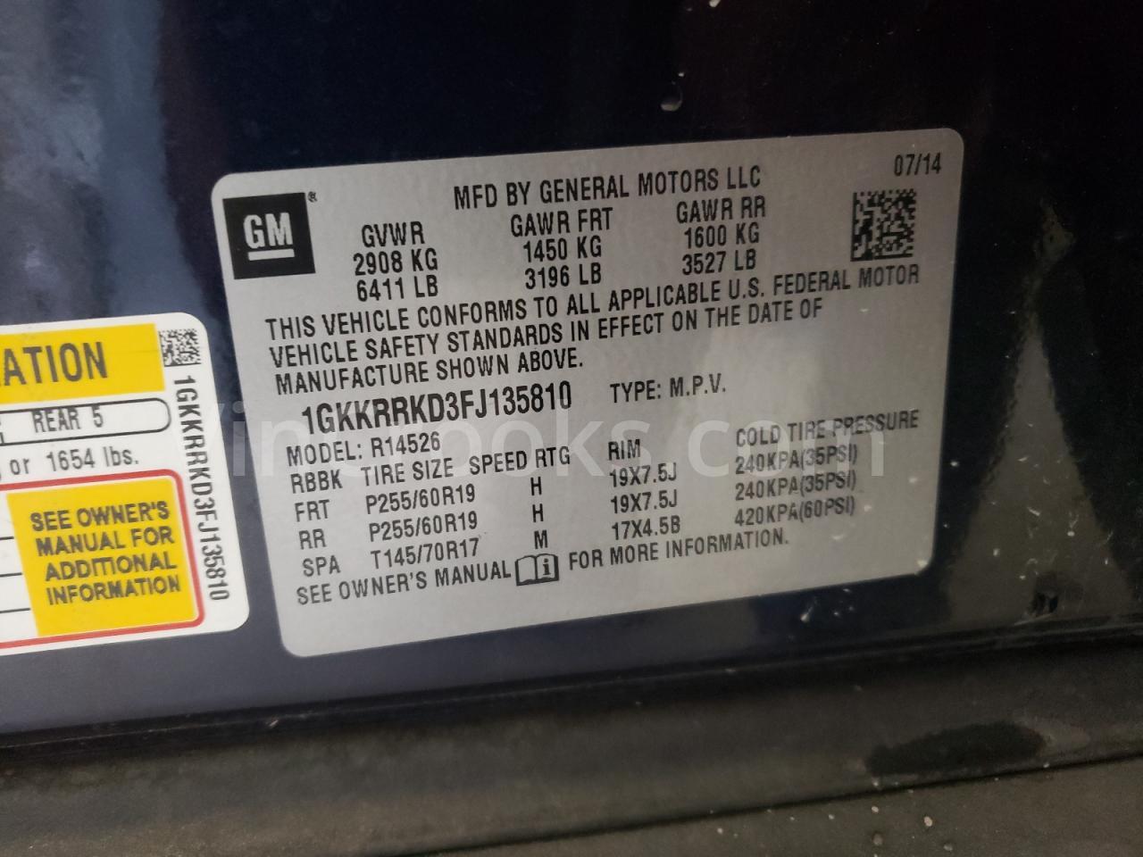 1GKKRRKD3FJ135810