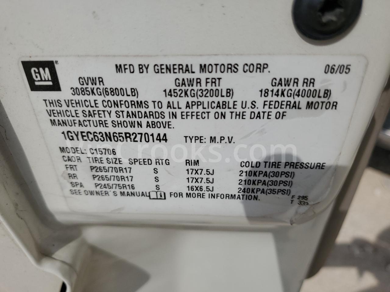 1GYEC63N65R270144