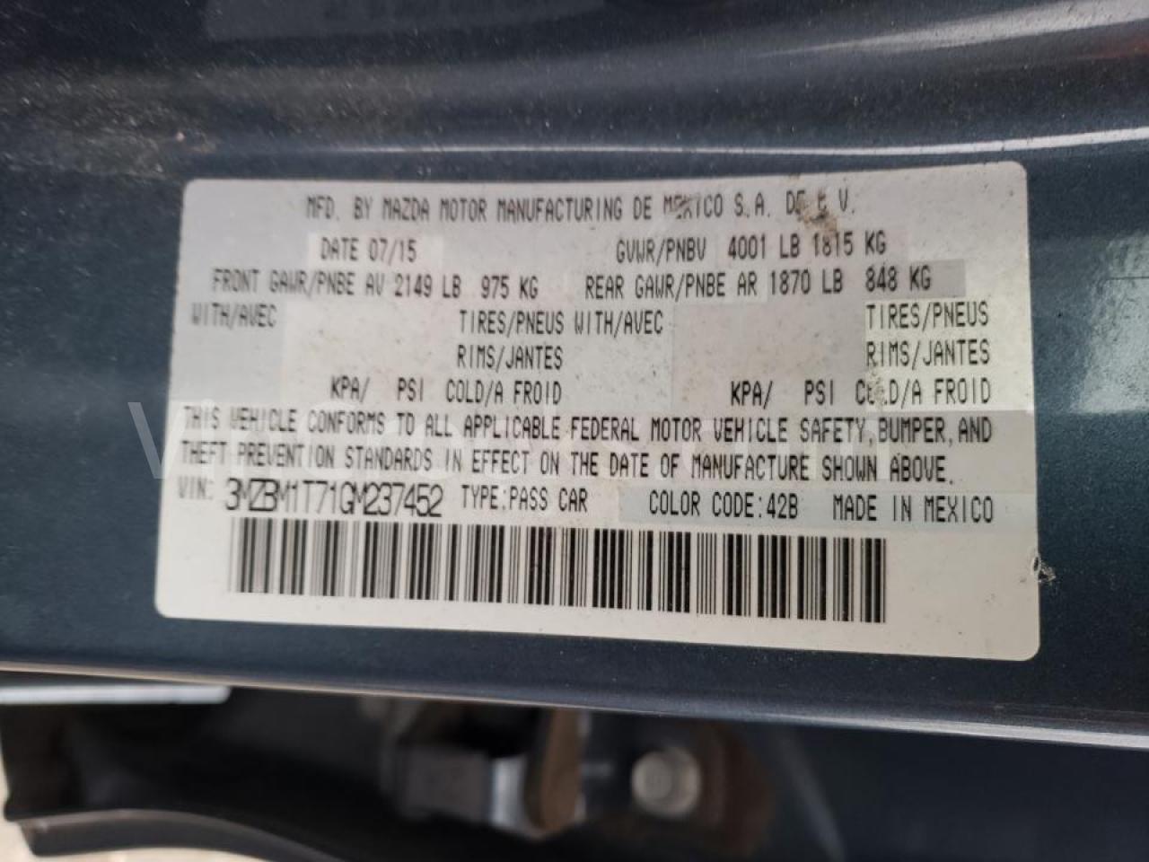 3MZBM1T71GM237452