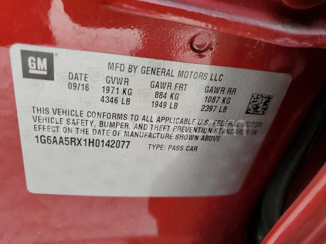 1G6AA5RX1H0142077