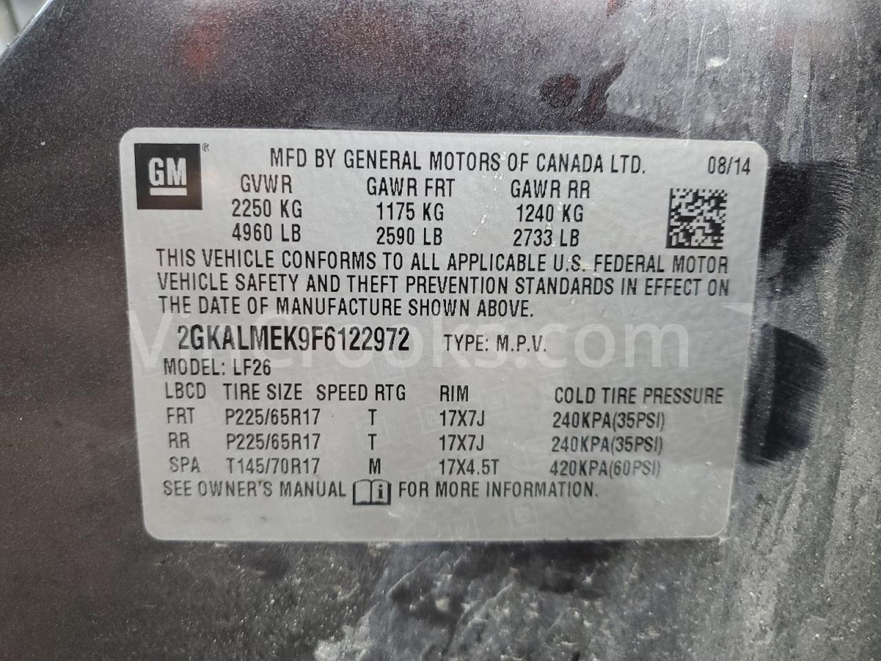 2GKALMEK9F6122972