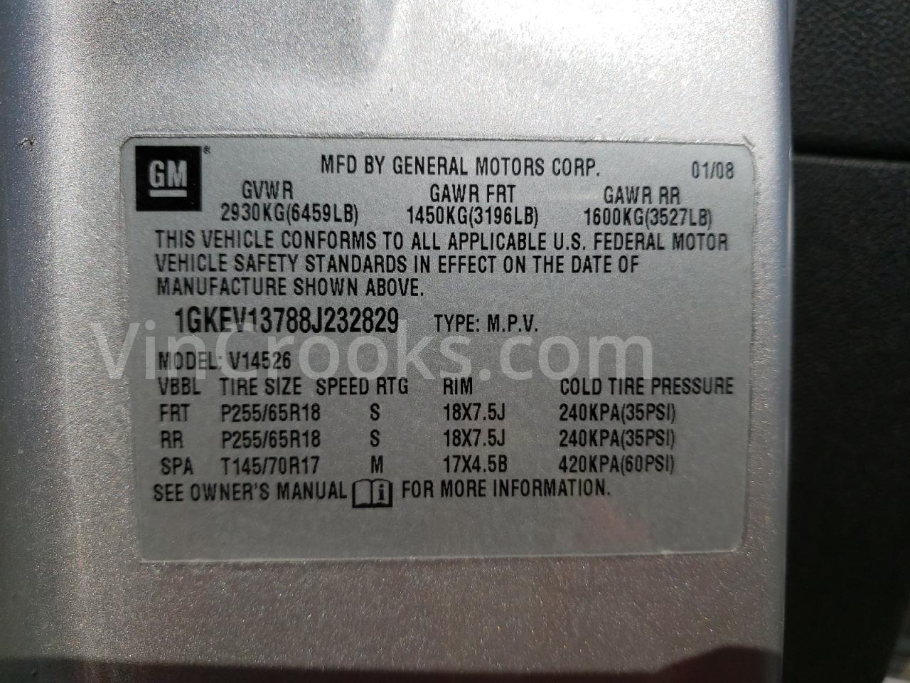 1GKEV13788J232829