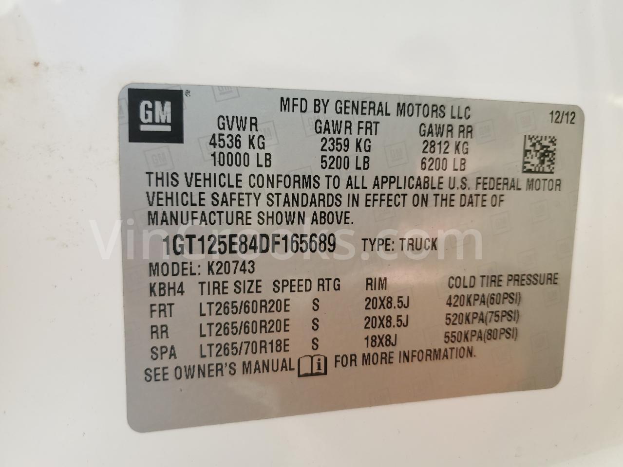 1GT125E84DF165689