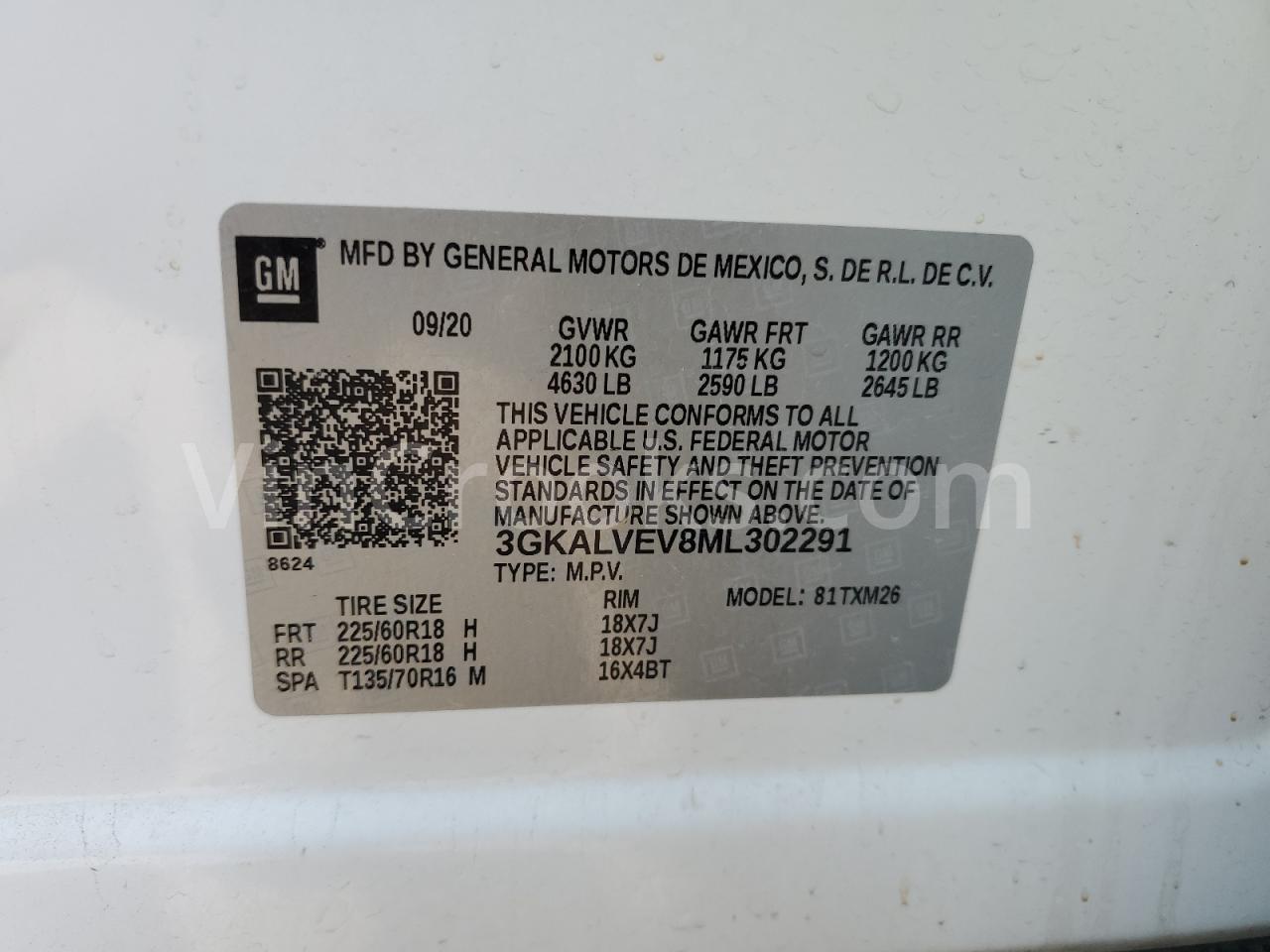 3GKALVEV8ML302291