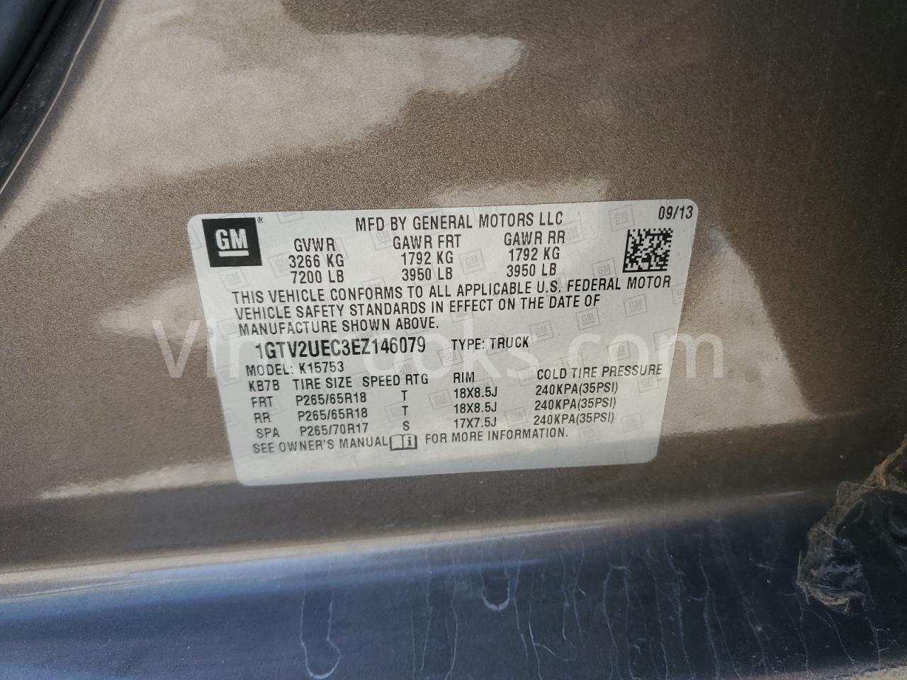 1GTV2UEC3EZ146079