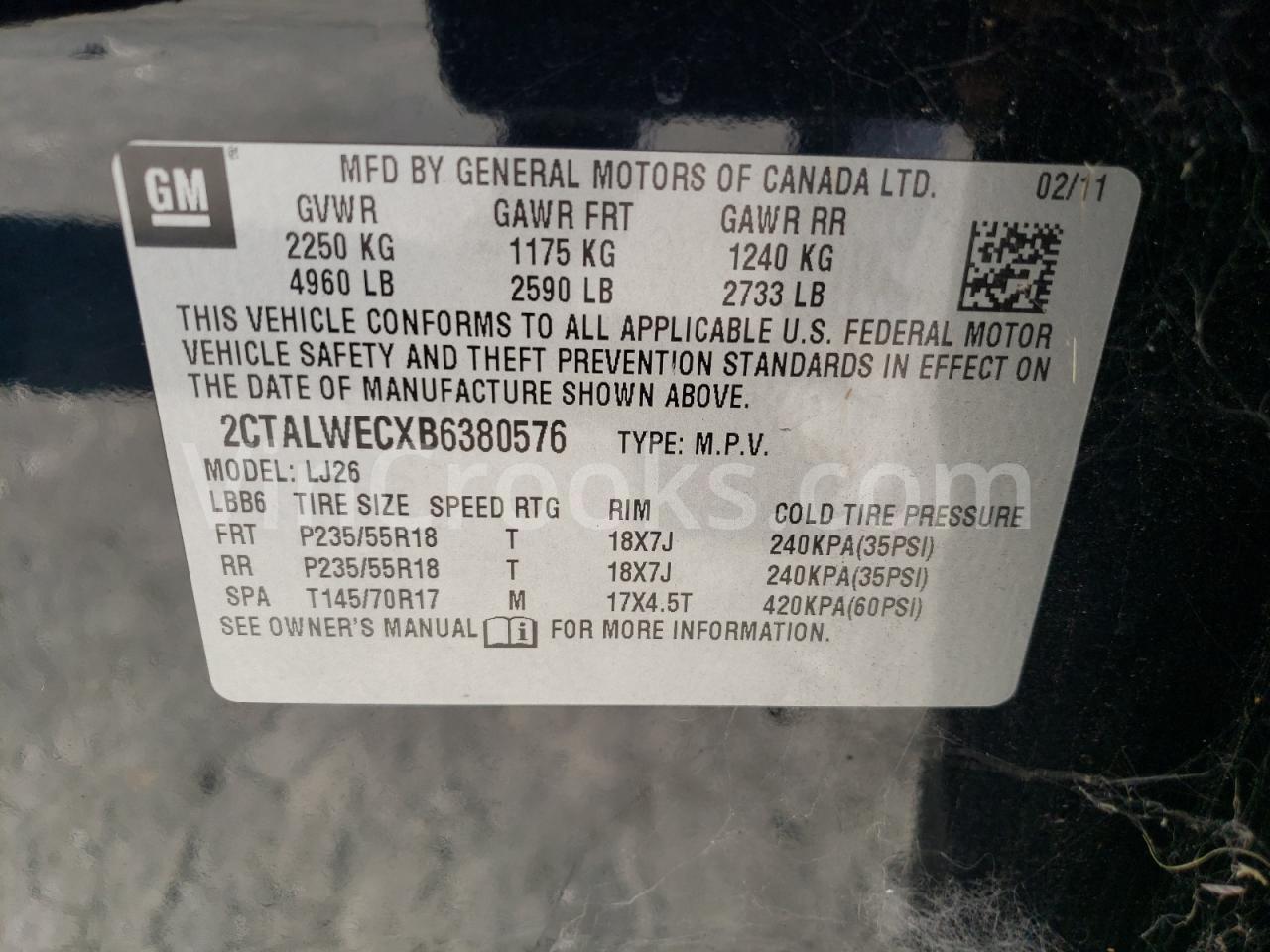 2CTALWECXB6380576