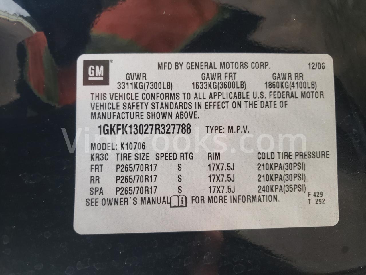 1GKFK13027R327788