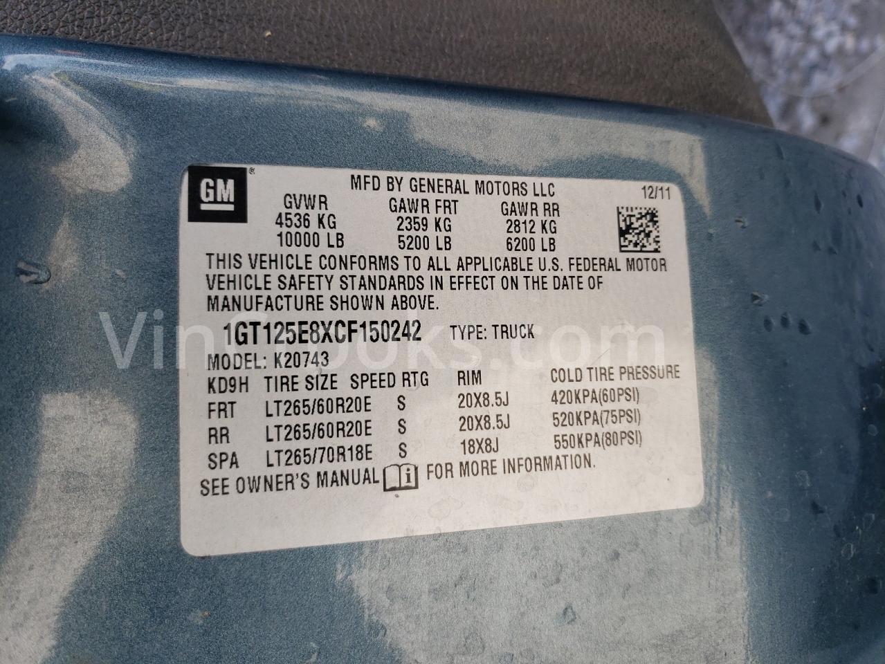 1GT125E8XCF150242