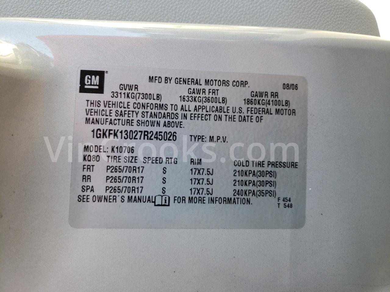 1GKFK13027R245026