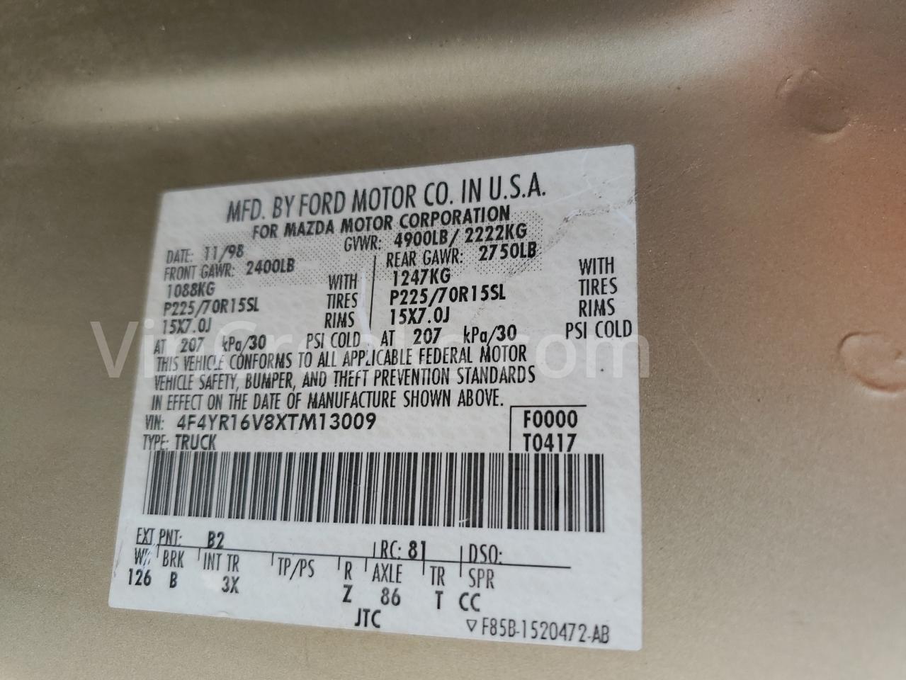 4F4YR16V8XTM13009