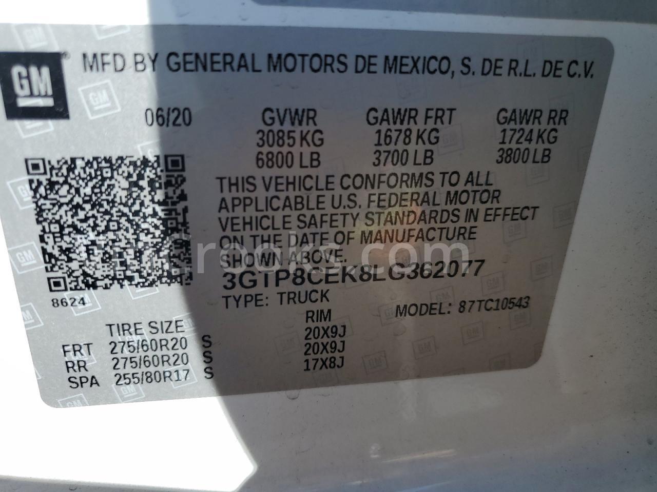 3GTP8CEK8LG362077