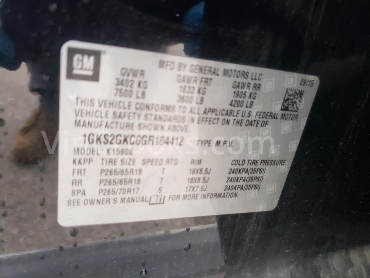 1GKS2GKC0GR164412