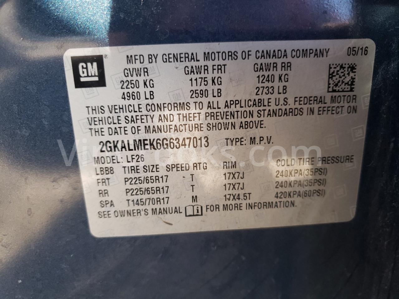 2GKALMEK6G6347013