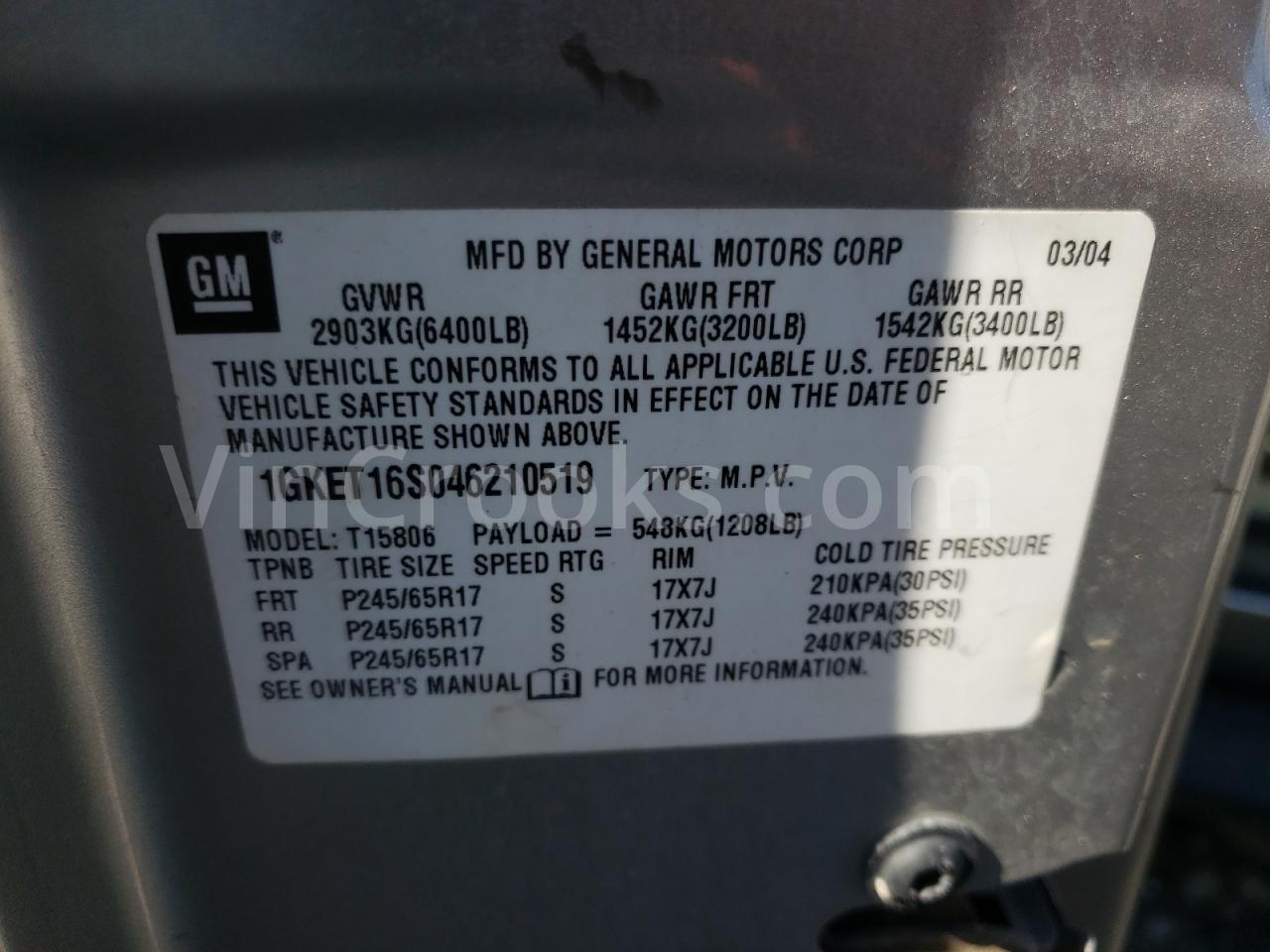 1GKET16S046210519