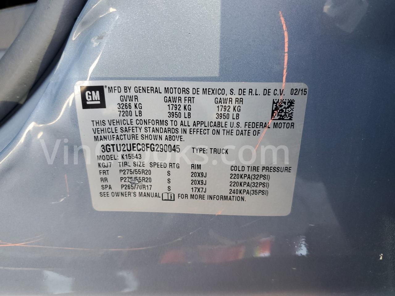 3GTU2UEC8FG290045