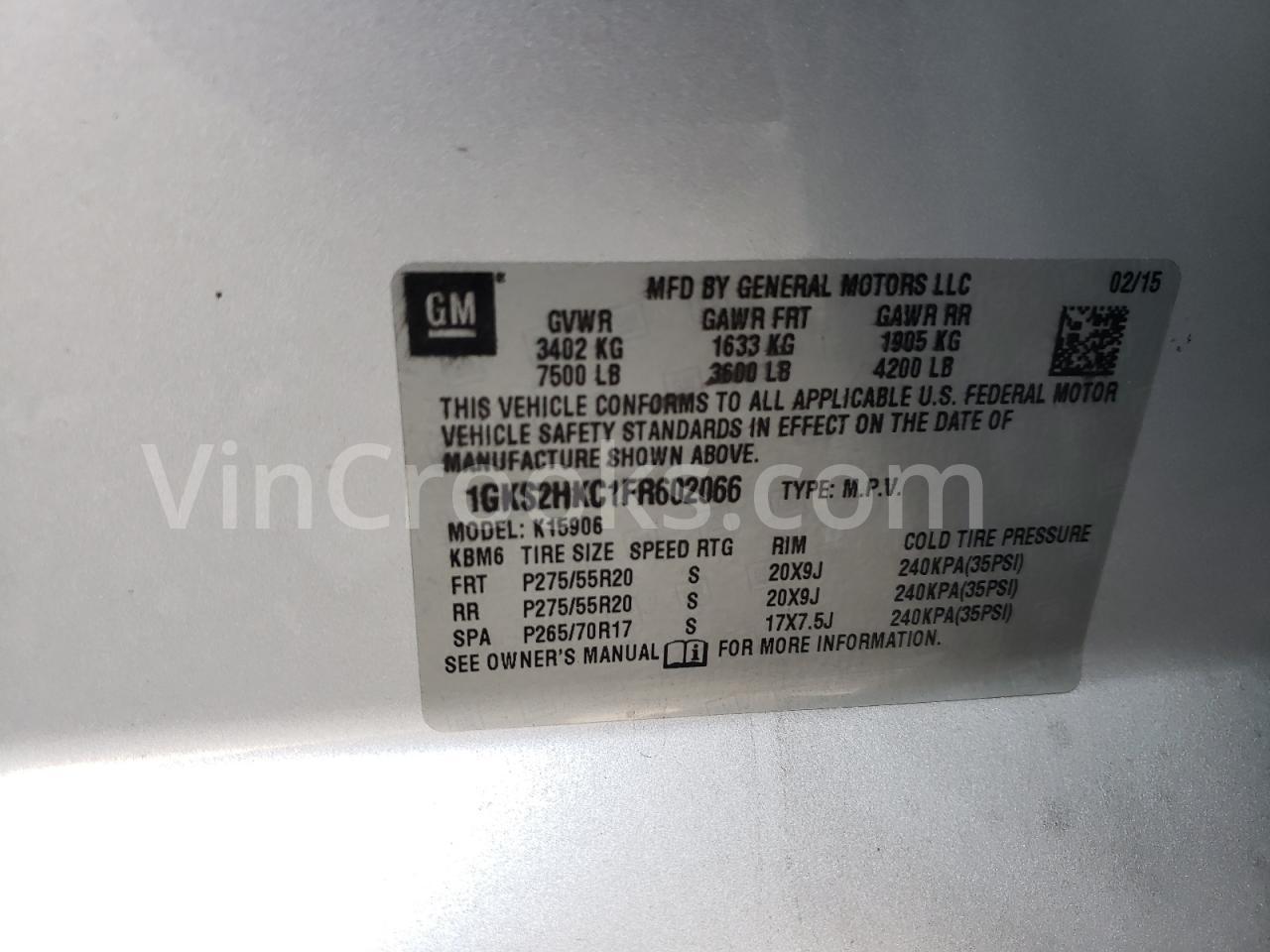 1GKS2HKC1FR602066