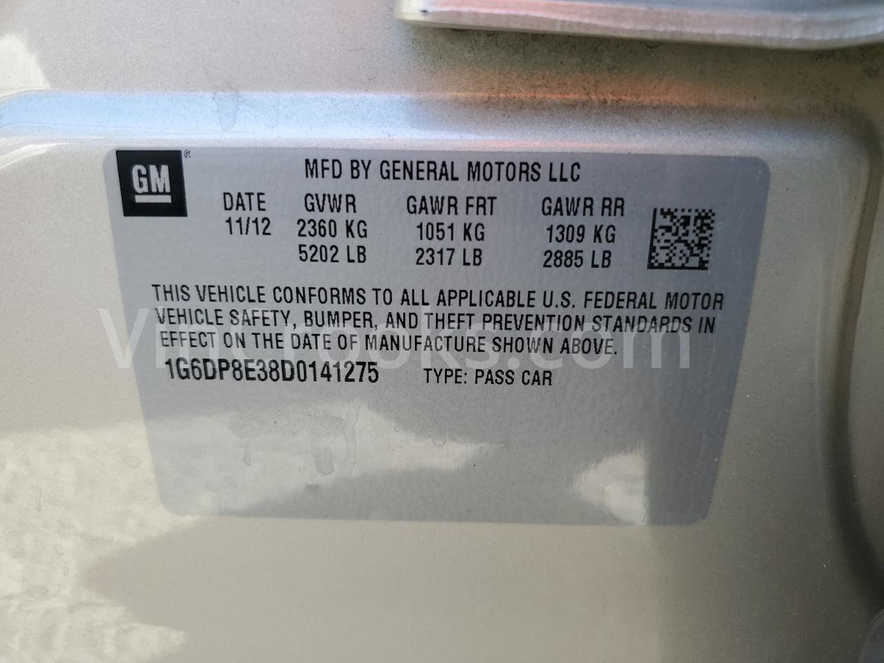 1G6DP8E38D0141275