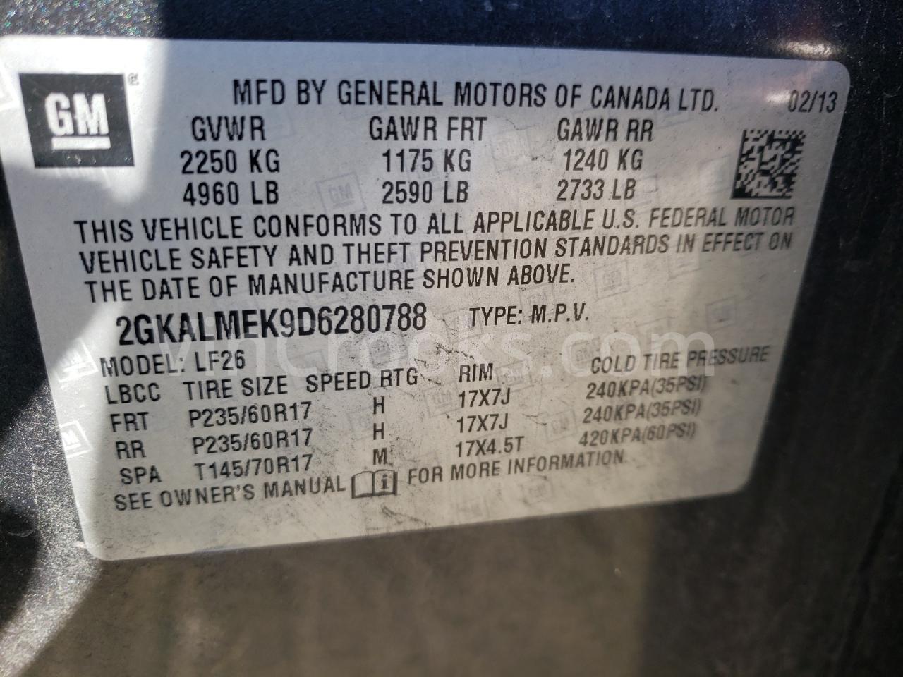 2GKALMEK9D6280788