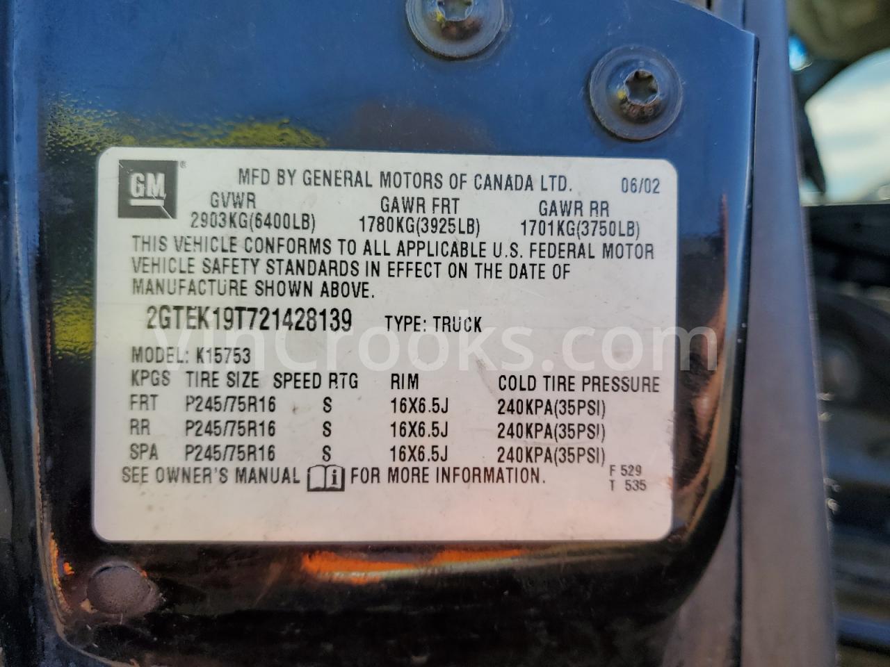 2GTEK19T721428139