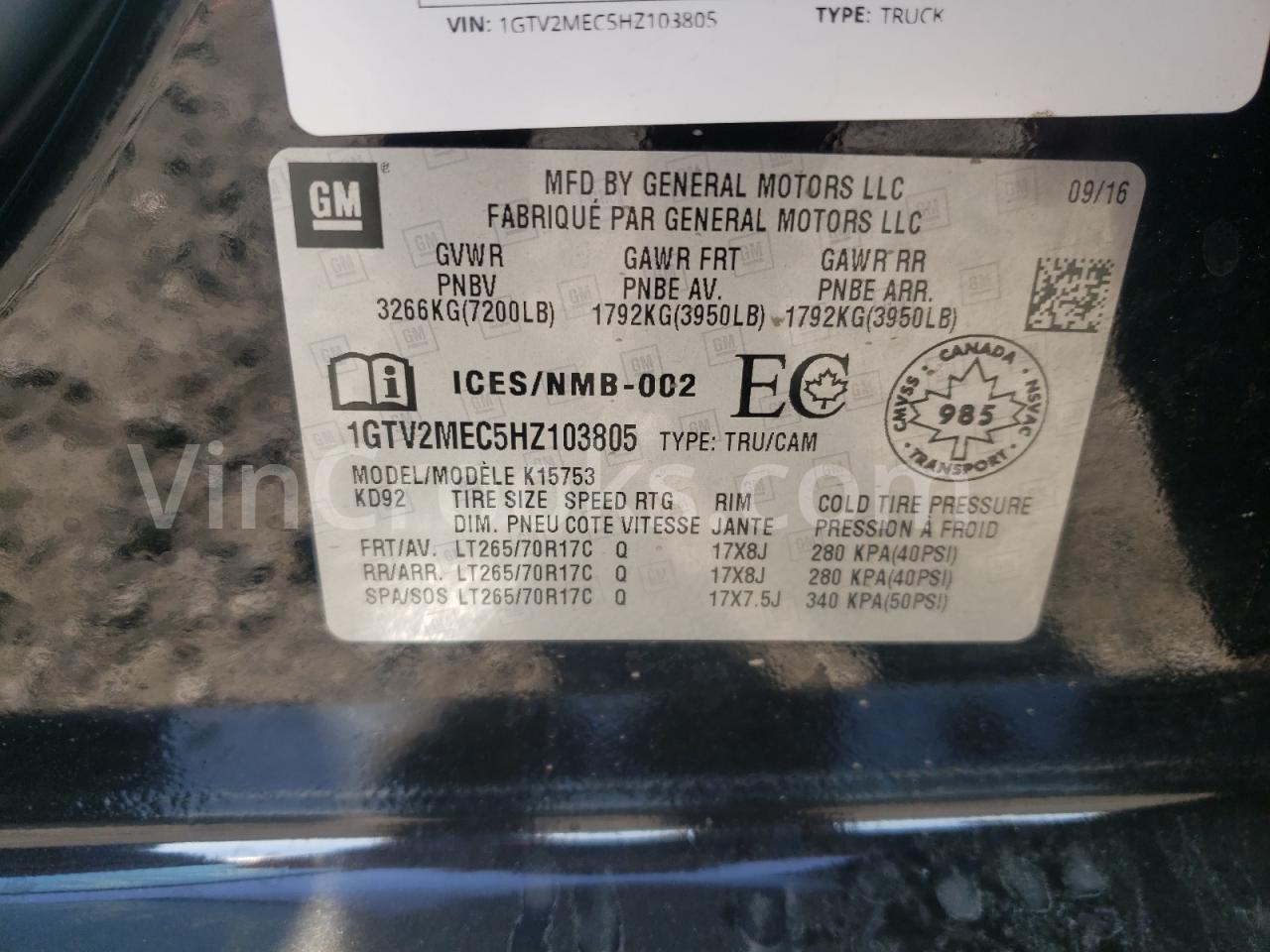 1GTV2MEC5HZ103805