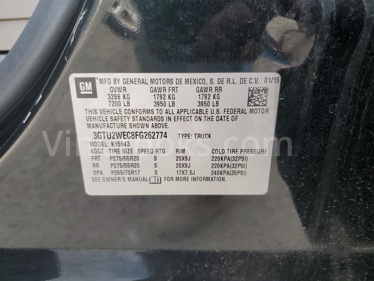3GTU2WEC8FG262774