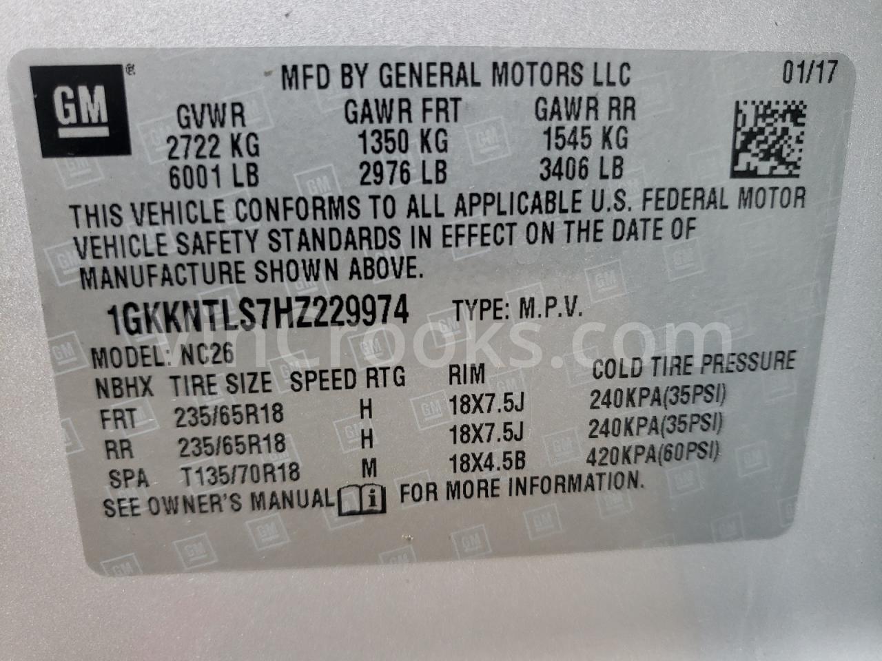 1GKKNTLS7HZ229974