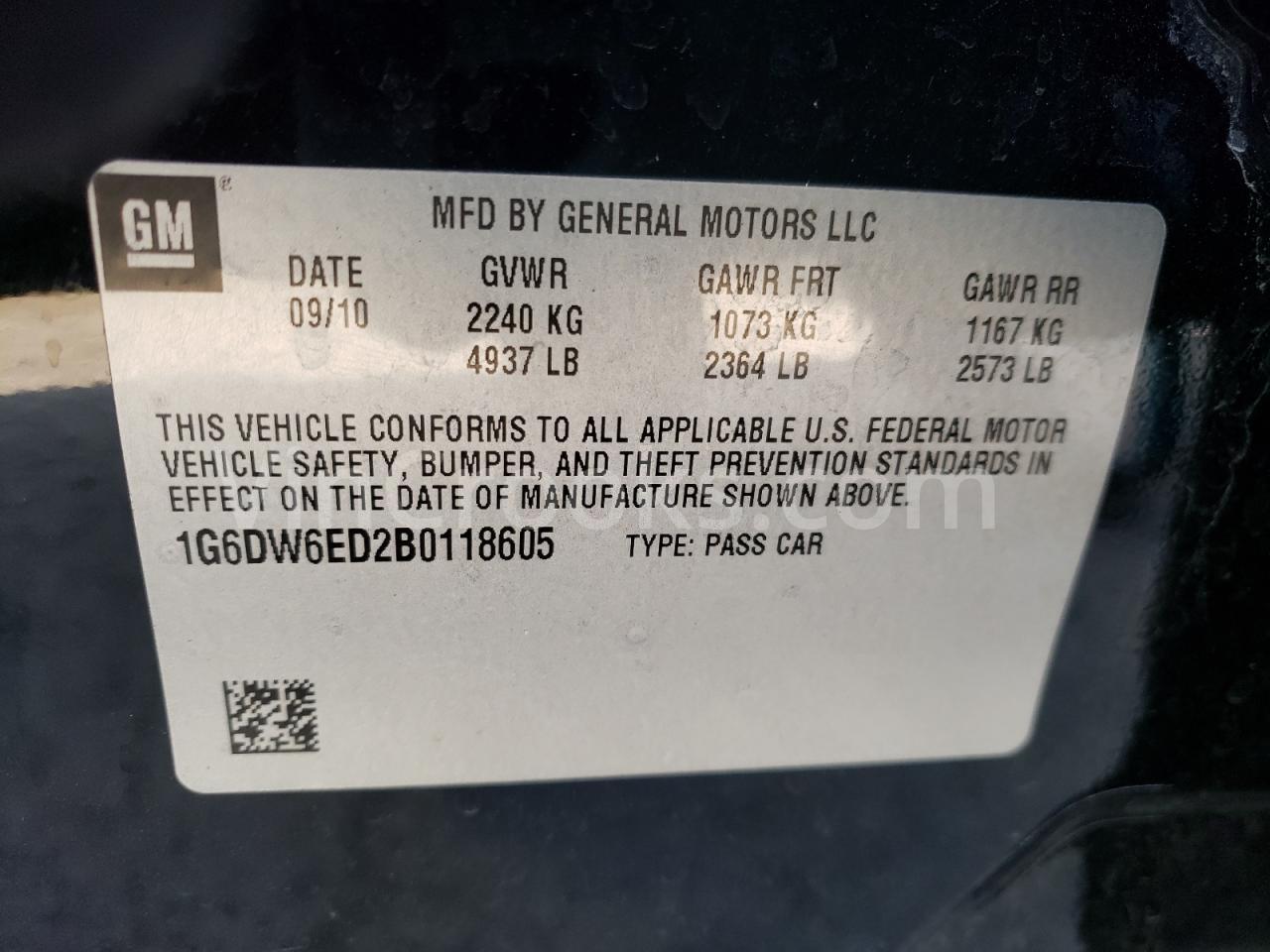 1G6DW6ED2B0118605