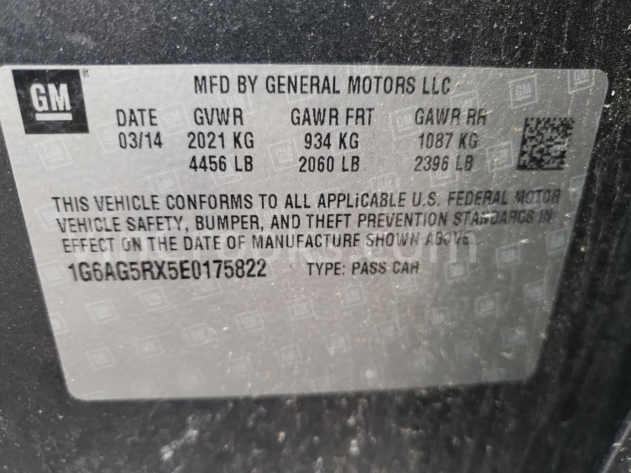 1G6AG5RX5E0175822
