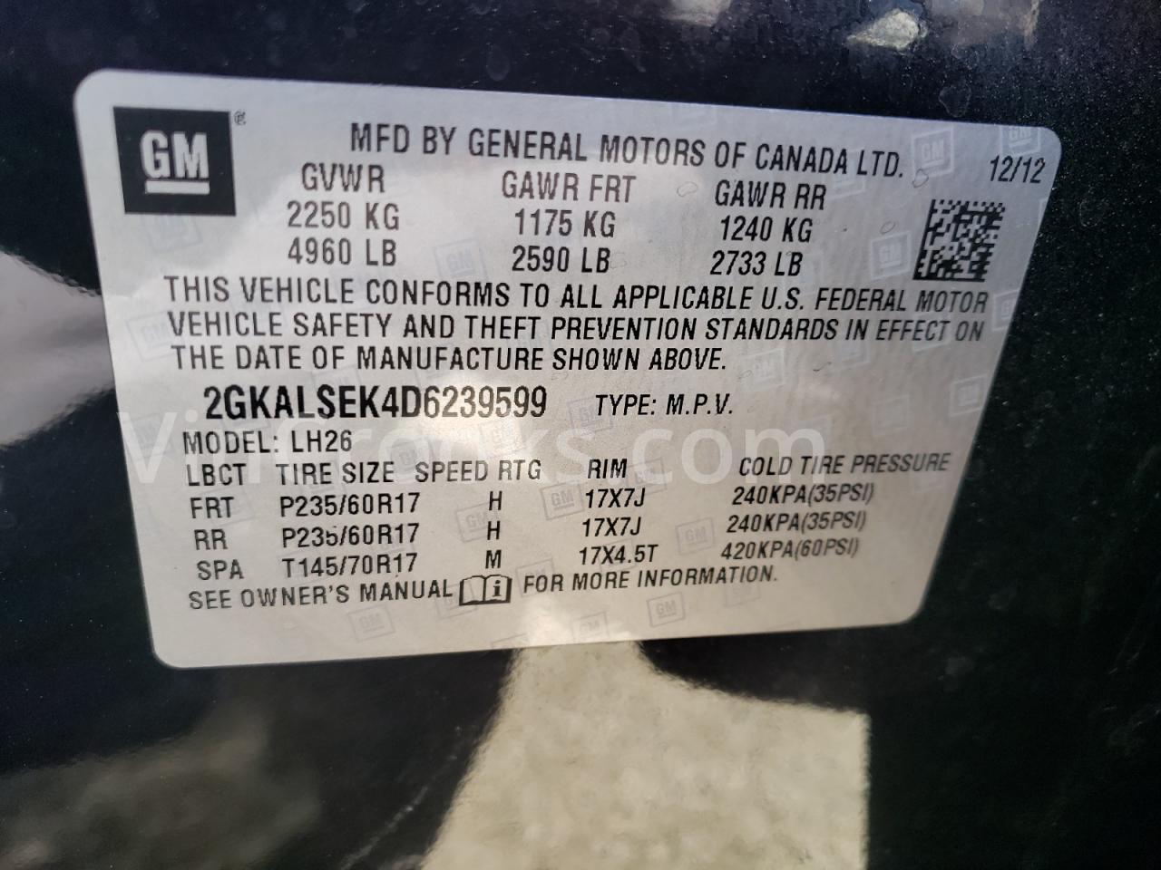 2GKALSEK4D6239599