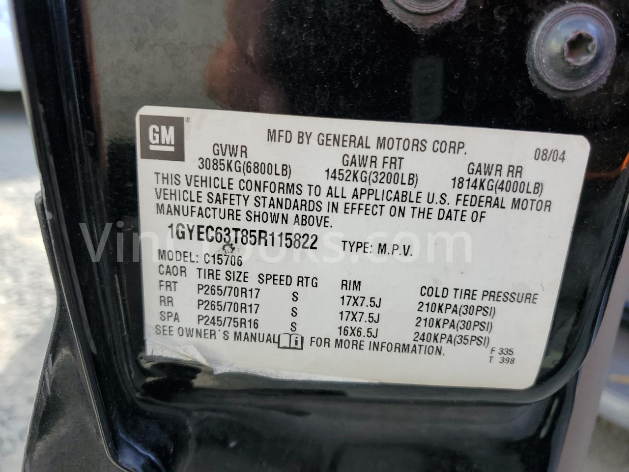 1GYEC63T85R115822