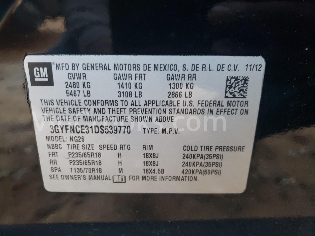 3GYFNCE31DS539770