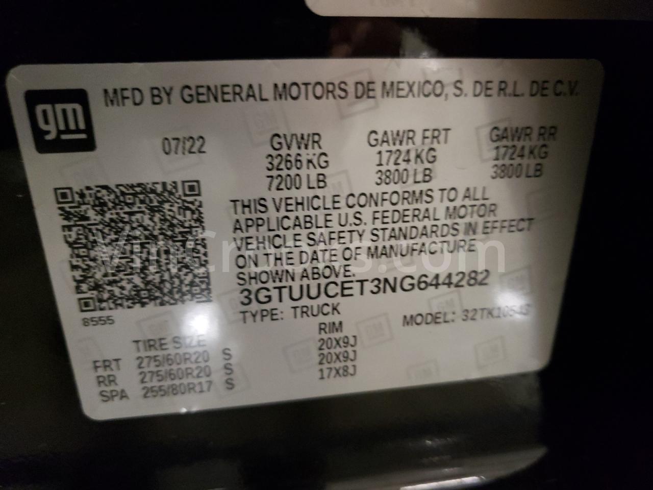 3GTUUCET3NG644282
