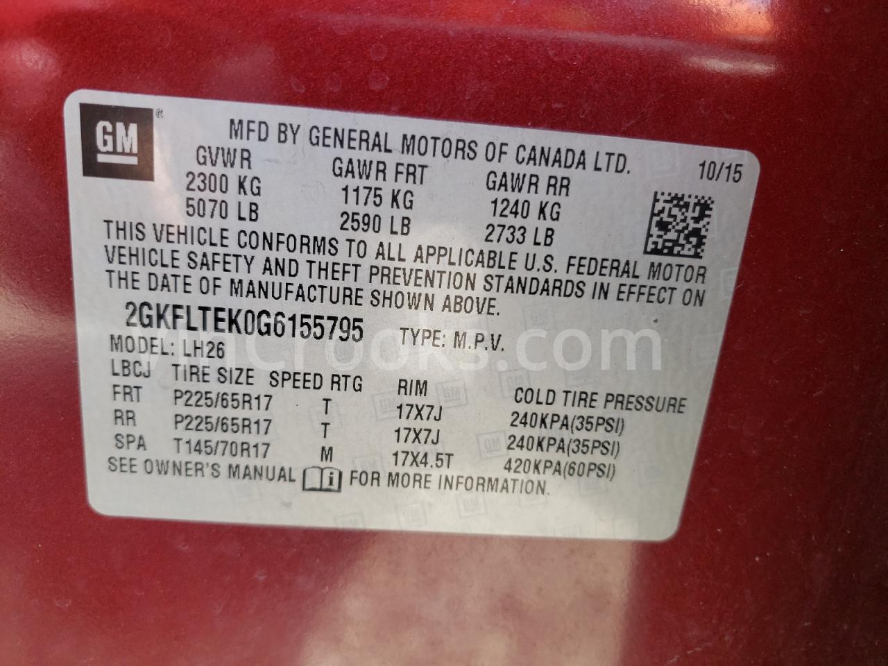 2GKFLTEK0G6155795