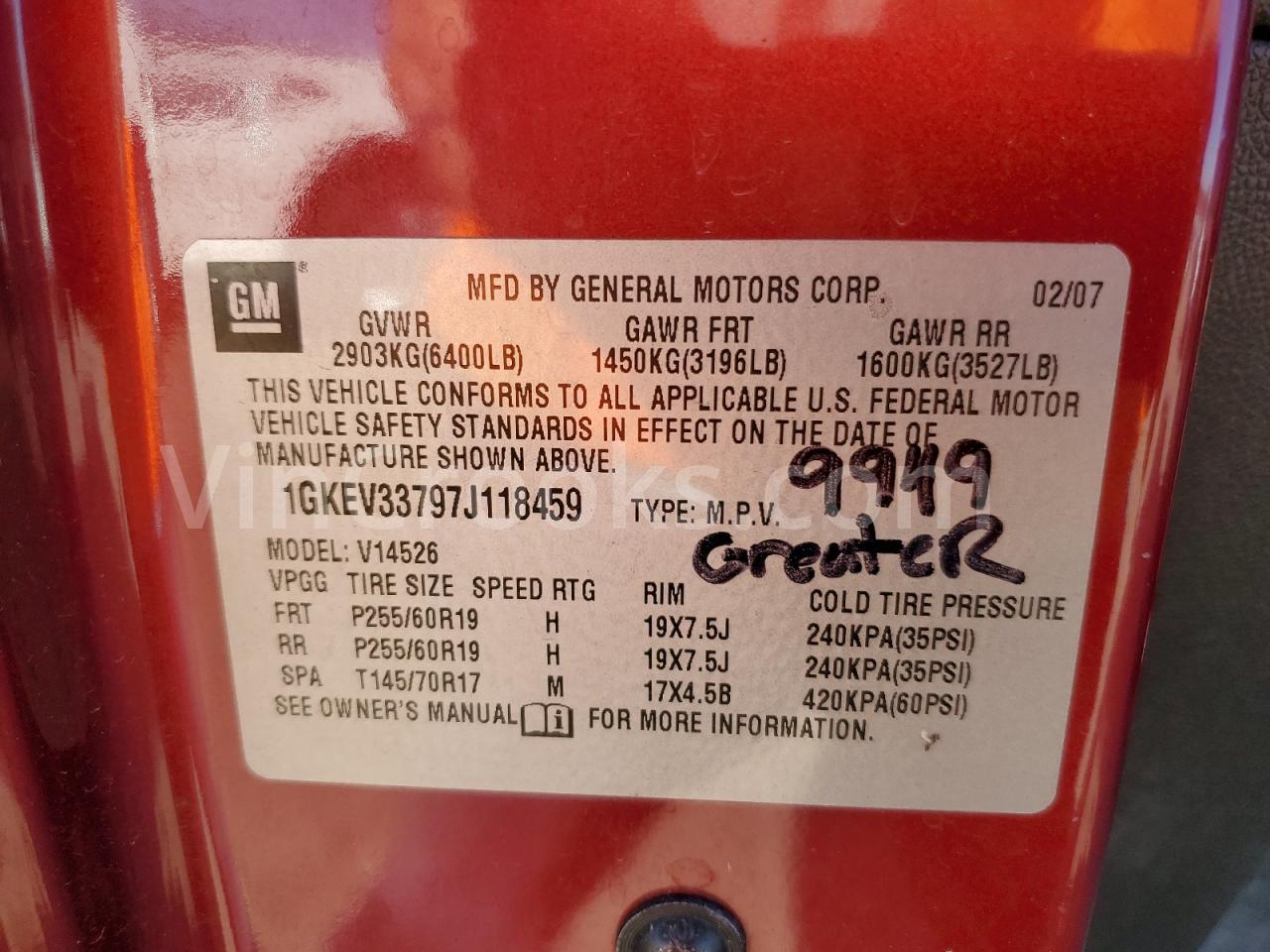 1GKEV33797J118459