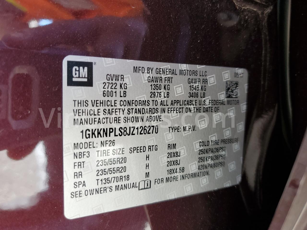 1GKKNPLS8JZ126270
