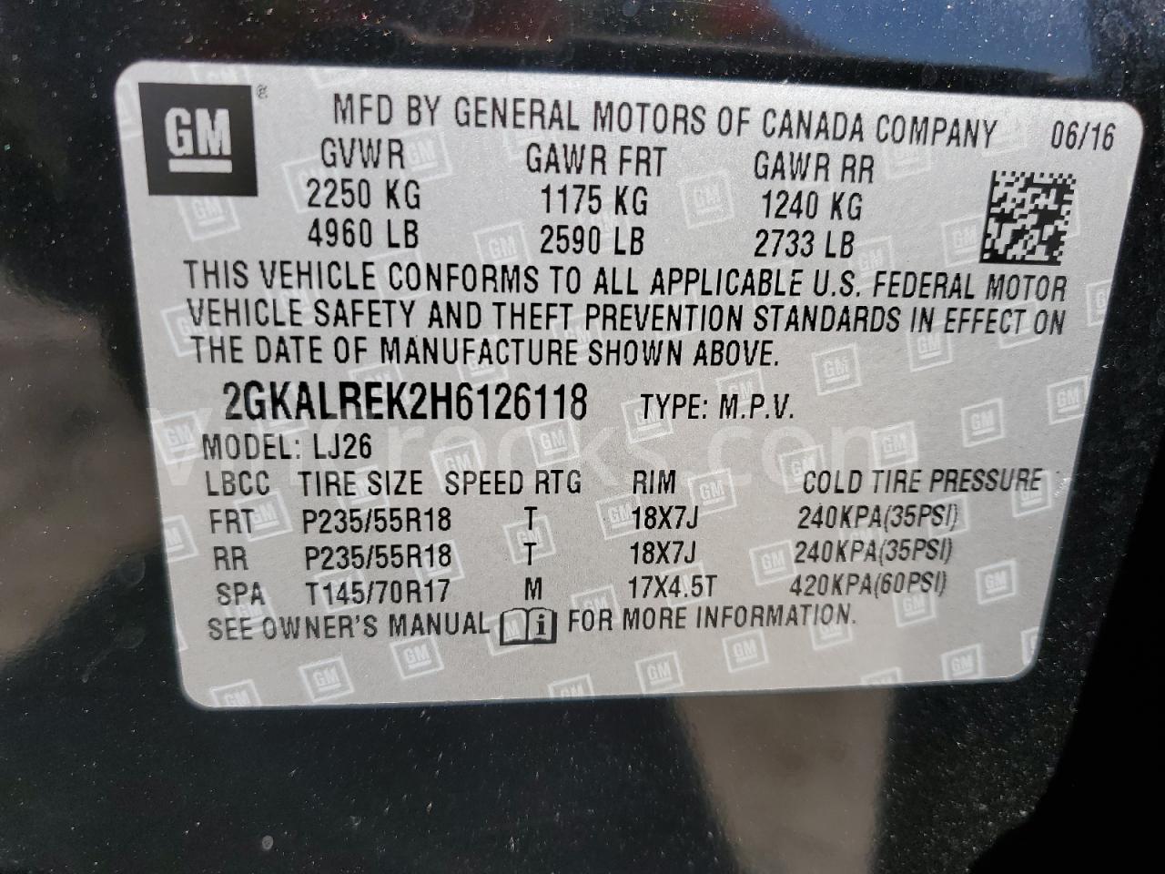 2GKALREK2H6126118