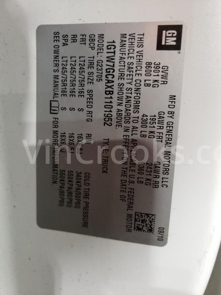 1GTW7GCAXB1101952