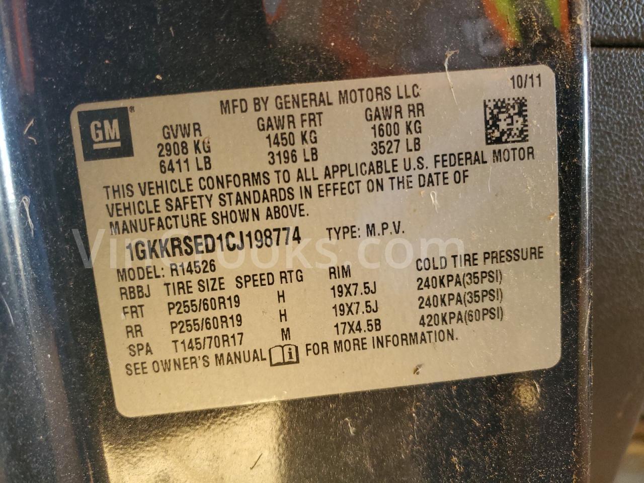 1GKKRSED1CJ198774