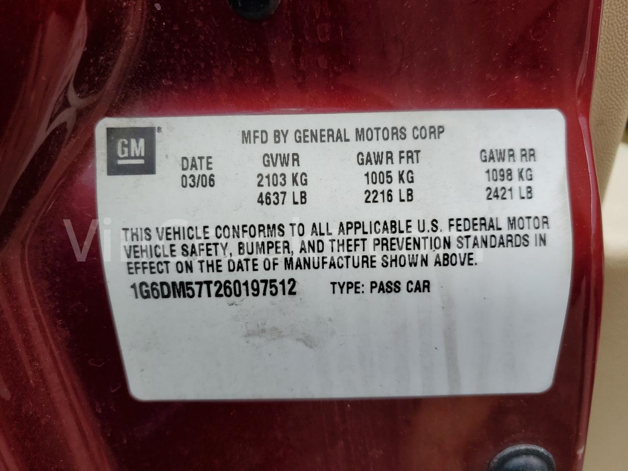 1G6DM57T260197512