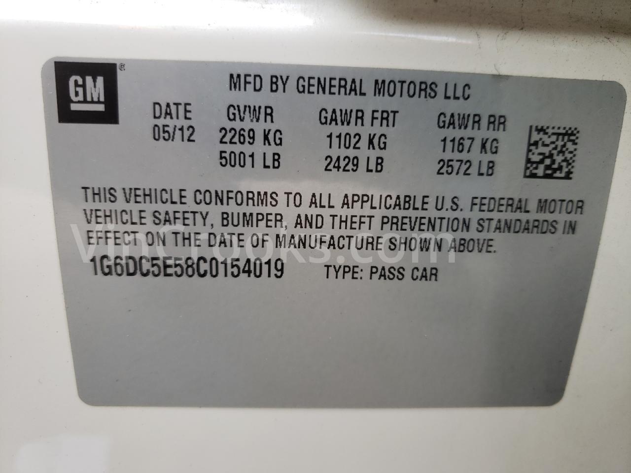 1G6DC5E58C0154019